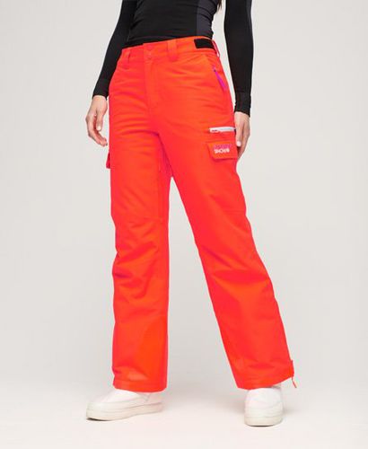 Women's Sport Ultimate Rescue Ski Trousers Cream / Hyper Fire Coral - Size: 12 - Superdry - Modalova