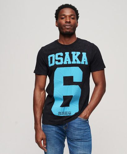 Herren und Osaka 6 T-Shirt mit Flockprint, Größe: XL - Superdry - Modalova