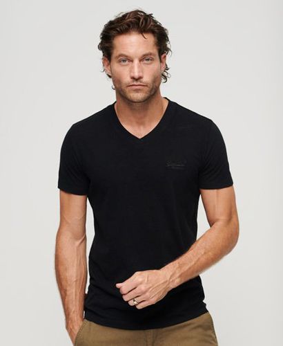 Men's Organic Cotton Essential Logo V Neck T-Shirt - Size: M - Superdry - Modalova