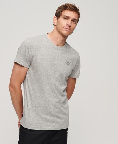 Men's Organic Cotton Essential Logo T-Shirt Grey / Pumice Stone Marl - Size: XS - Superdry - Modalova