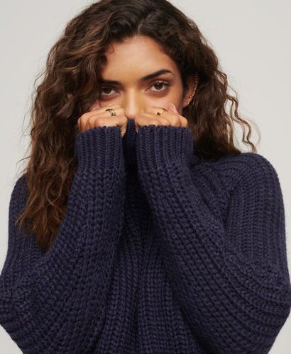 Women's Lässiger Strickpullover mit Rollkragen und Ziernaht - Größe: 40 - Superdry - Modalova