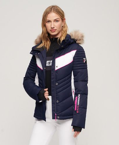 Women's Sport Ski Luxe Puffer Jacket Navy / Rich Navy - Size: 10 - Superdry - Modalova