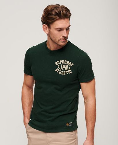 Herren Vintage Athletic Chest Kurzarm-T-Shirt mit Logo-Druck, Größe: M - Superdry - Modalova
