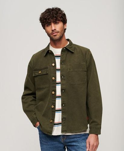 Men's Surplus Canvas Overshirt Khaki / Army Khaki - Size: L - Superdry - Modalova