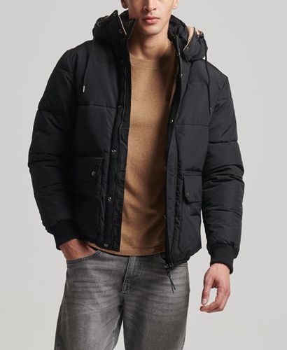 Men's Mountain Puffer Jacket / Blue Black - Size: XL - Superdry - Modalova