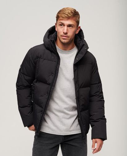 Men's Hooded Box Quilt Puffer Jacket - Size: L - Superdry - Modalova