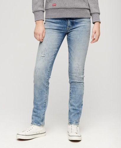 Women's Organic Cotton Mid Rise Slim Jeans Navy / Canyon Blue - Size: 25/30 - Superdry - Modalova