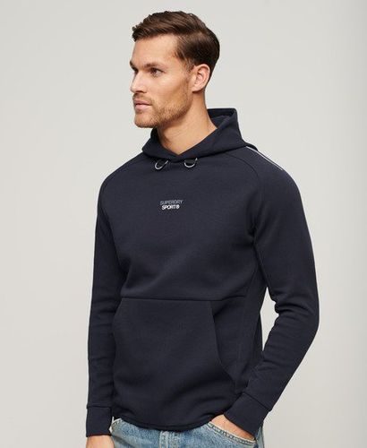 Mens Loose Fit Embroidered Logo Sport Tech Hoodie, Navy Blue, Size: L - Superdry - Modalova