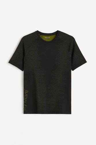 DryMove™ Sport-T-Shirt in Seamless Schwarz, Sport – T-Shirts Größe L. Farbe: - H&M - Modalova