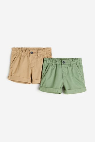 Er-Pack Baumwollshorts Beige/Grün in Größe 74. Farbe: - H&M - Modalova