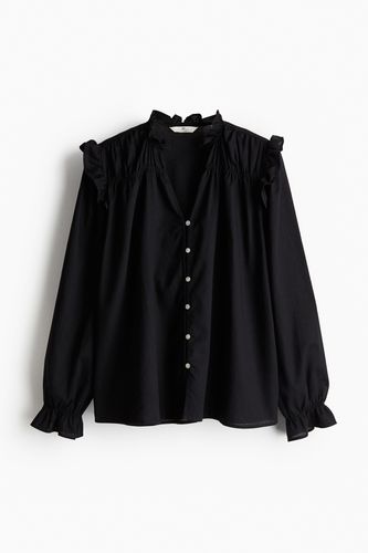 Bluse aus Leinenmix Schwarz, Blusen in Größe L. Farbe: - H&M - Modalova