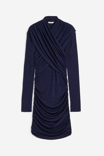 Drapiertes Jerseykleid Marineblau, Party kleider in Größe S. Farbe: - H&M - Modalova