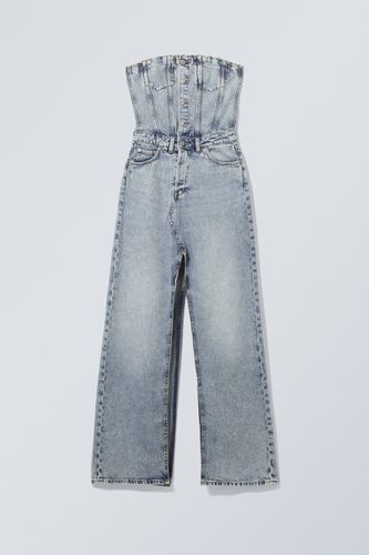 Leichtes langes Jeanskleid Scottsdale Mondblau, Alltagskleider in Größe 34. Farbe: - Weekday - Modalova