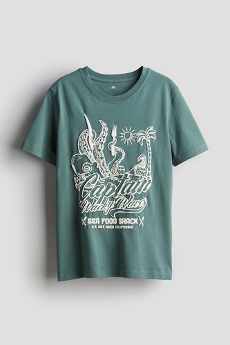 T-Shirt mit Print Grün/Oktopus, T-Shirts & Tops in Größe 158/164. Farbe: - H&M - Modalova