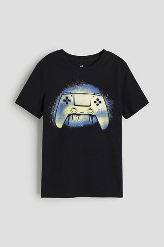 T-Shirt mit Print Schwarz/Gamecontroller, T-Shirts & Tops in Größe 170. Farbe: - H&M - Modalova