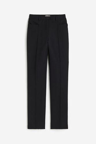 Elegante Hose aus Wollmischung Schwarz, Anzughosen in Größe 46. Farbe: - H&M - Modalova