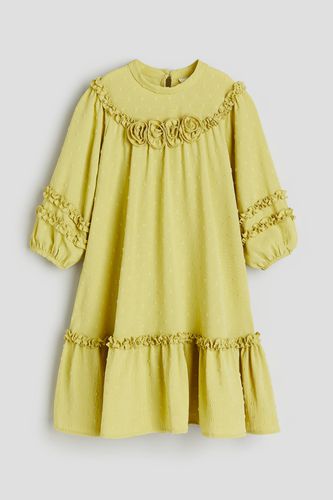 Plumetis-Kleid mit Volants Mattgelb, Kleider in Größe 92. Farbe: - H&M - Modalova