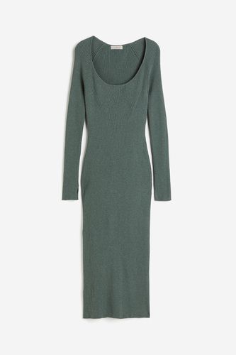 Bodycon-Kleid in Rippstrick Mattgrün, Alltagskleider Größe S. Farbe: - H&M - Modalova