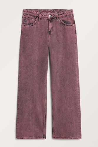 Naoki Lowwaist-Jeans in lockerer Passform Schwarz mit rosa Färbung, Baggy Größe 30/34. Farbe: - Monki - Modalova