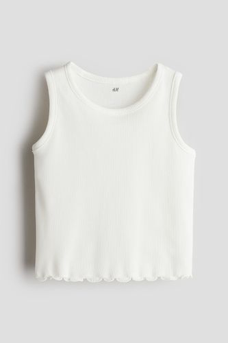Geripptes Tanktop Weiß, T-Shirts & Tops in Größe 92. Farbe: - H&M - Modalova
