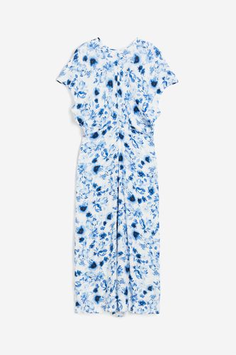 Crêpe-Kleid Weiß/Blau geblümt, Alltagskleider in Größe 34. Farbe: - H&M - Modalova