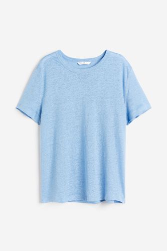 T-Shirt aus Leinen Hellblau in Größe M. Farbe: - H&M - Modalova