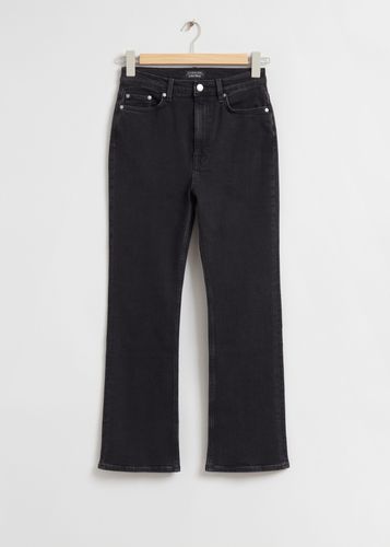 Verkürzte, ausgestellte Jeans Schwarz, Straight in Größe 29/28. Farbe: - & Other Stories - Modalova