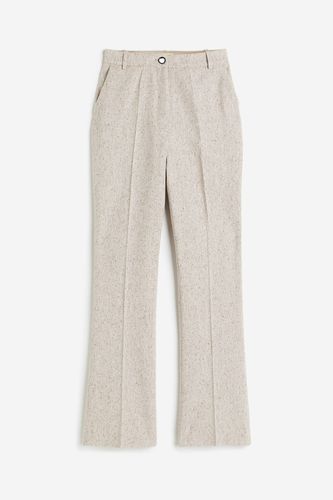 Elegante Hose aus Wollmix Beigemeliert, Anzughosen in Größe 46. Farbe: - H&M - Modalova