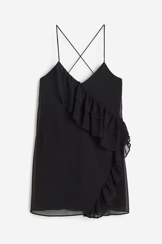 Minikleid mit Volantbesatz Schwarz, Party kleider in Größe M. Farbe: - H&M - Modalova