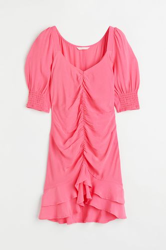 Kleid mit Puffärmeln Rosa, Alltagskleider in Größe 44. Farbe: - H&M - Modalova