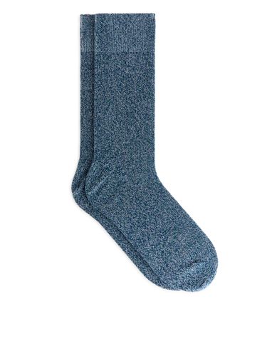 Gerippte Socken aus Supima-Baumwolle Petrolblau in Größe Onesize. Farbe: - Arket - Modalova