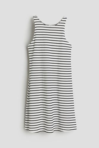 Ärmelloses Jerseykleid Weiß/Schwarz gestreift, Kleider in Größe 170. Farbe: - H&M - Modalova