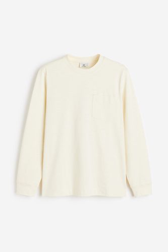 Langarmshirt aus Jersey in Regular Fit Cremefarben, T-Shirt Größe XXL. Farbe: - H&M - Modalova