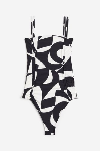 Badeanzug High Leg Schwarz/Weiß gemustert, Badeanzüge in Größe 32. Farbe: - H&M - Modalova