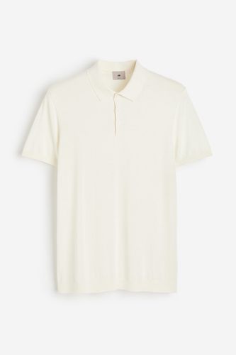Poloshirt aus Seidenmix in Slim Fit Cremefarben, Poloshirts Größe XXL. Farbe: - H&M - Modalova