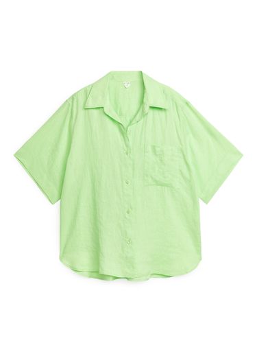 Leinenhemd mit kubanischem Kragen Mintgrün, Freizeithemden in Größe M. Farbe: - Arket - Modalova