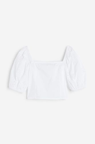 Bluse mit Puffärmeln Weiß, Blusen in Größe XL. Farbe: - H&M - Modalova