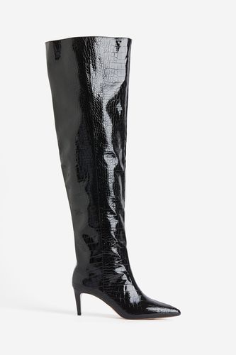 Overknee-Stiefel Schwarz in Größe 39. Farbe: - H&M - Modalova