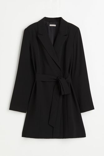 Blazerkleid im Wickelschnitt Schwarz, Alltagskleider in Größe XS. Farbe: - H&M - Modalova