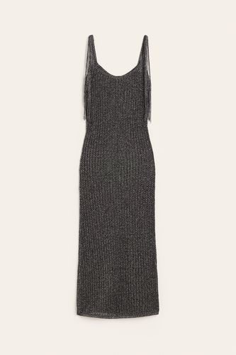Glitzerndes Kleid aus Pointellestrick Dunkelgrau, Party kleider in Größe L. Farbe: - H&M - Modalova