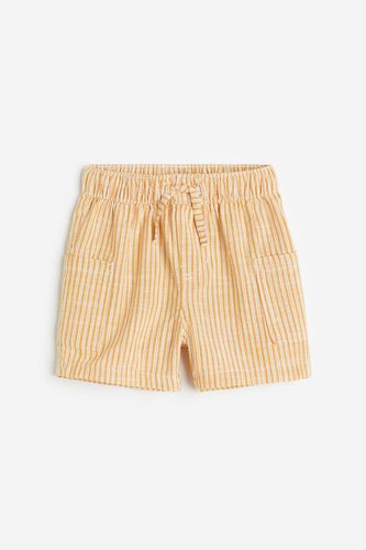 Shorts mit aufgesetzten Taschen Gelb/Gestreift in Größe 86. Farbe: - H&M - Modalova