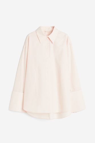 Oversized Bluse mit breiten Manschetten Puderrosa, Freizeithemden in Größe L. Farbe: - H&M - Modalova