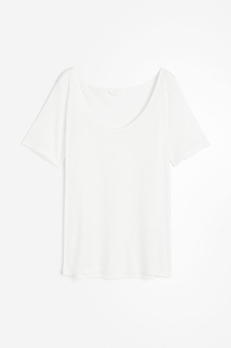 T-Shirt aus Lyocell Weiß in Größe M. Farbe: - H&M - Modalova