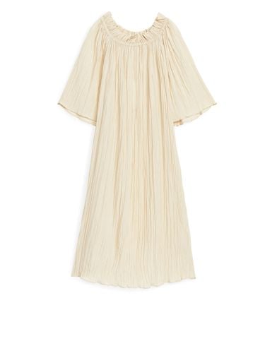 Kleid mit gerüschtem Ausschnitt Cremeweiß, Alltagskleider in Größe 32. Farbe: - Arket - Modalova