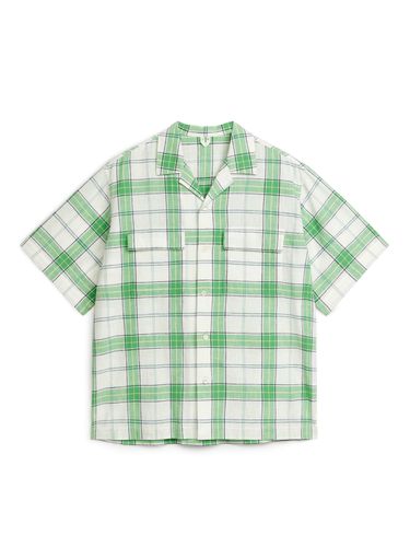 Leinenhemd Weiß/Grün, Freizeithemden in Größe 52. Farbe: - Arket - Modalova