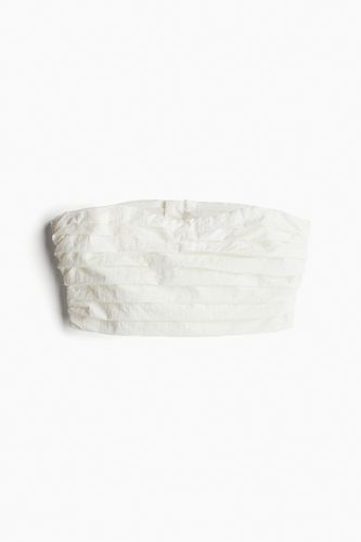 Kurzes Bandeau-Top aus Nylon Weiß, Tops in Größe L. Farbe: - H&M - Modalova