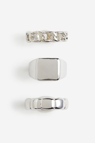 Er-Pack Ringe Silberfarben in Größe L. Farbe: - H&M - Modalova