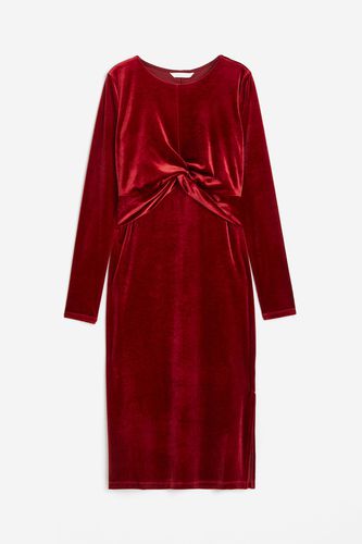 MAMA Stillkleid aus Velours Dunkelrot, Kleider in Größe XS. Farbe: - H&M - Modalova