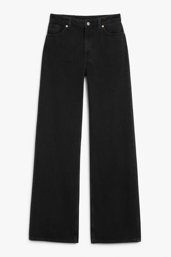 Hohe, weite, lange schwarze Jeans Yoko Schwarz, Baggy in Größe W 25. Farbe: - Monki - Modalova