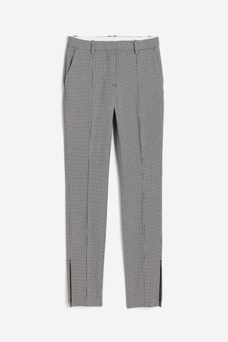 Hose mit Beinschlitzen Schwarz/Hahnentrittmuster, Anzughosen in Größe 32. Farbe: - H&M - Modalova